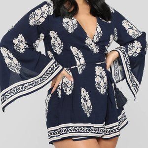 Fashion Nova Romper - Navy - Size XL